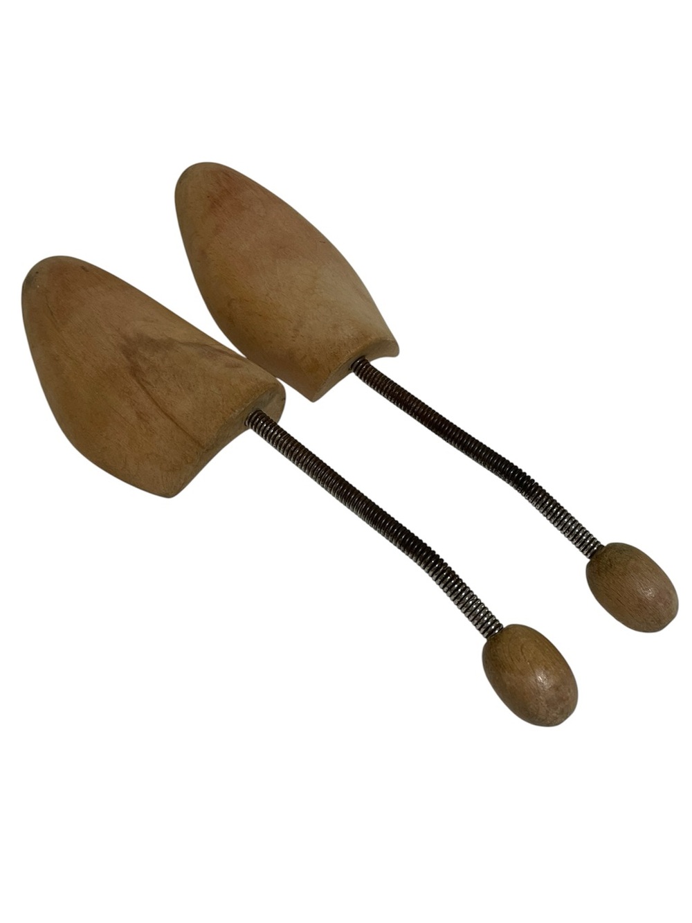 Vintage Fitwell C Birnbaum Solid Wood Shoe Trees Tension Springs W Germany S/4